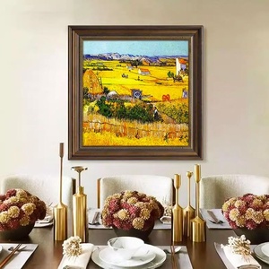 Pintura Decorativa de Estilo Francés para Restaurante, Cuadro de Van Gogh con Girasoles, Pintura al Óleo para Comedor, Dormitorio, Cabecera de Cama, con Marco - Product Image 3