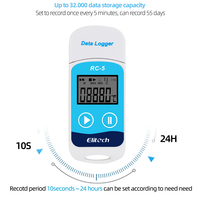 Hedao RC-5 Mini enregistreur de température et d'humidité USB de couleur bleue, enregistreur de données pour la médecine des fruits, le pollen et le transport du froid