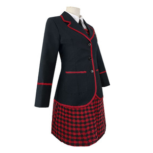 Sweet Umbrella Academy <b>Cosplay</b> Costume <b>Women</b> School Uniform Jacket Plaid Skirt Halloween Performance Outfit - Product Image 2