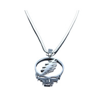 Mode Punk Rock Band Grateful Dead Skull Charm Collier en acier inoxydable Accessoires hip-hop personnalisés