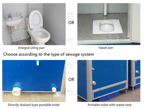 Toilette préfabriquée de luxe sur mesure avec porte de sécurité en acier, design moderne pour usage extérieur - Product Image 4