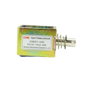 CHEO-1050B DC 12V 360mA 60N 10mm Solenoide electromagnético de marco abierto de tracción y empuje con bobina - Product Image 1