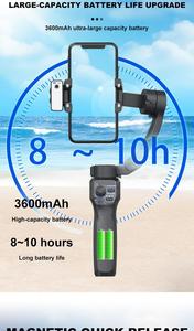 Telefono AI stabilizzatore Gimbal intelligente tracciamento del viso di 360 gradi di riempimento luce Selfie Stick stabilizzatore sport <span class=keywords><strong>3</strong></span> assi giunto cardanico - Product Image 5