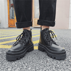 Vente en gros en usine Nouvelle mode de <span class=keywords><strong>bottines</strong></span> en cuir légères et montantes Bottes en cuir d'hiver et d'automne pour hommes - Product Image 2