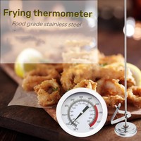Thermomètre de cuisson à friteuse tendance 2026 avec tige en acier inoxydable de 30 cm pour viande, barbecue et confiseries