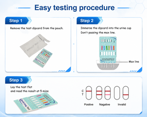Kit de test <span class=keywords><strong>urinaire</strong></span> de dépistage de drogues DOT 12 paramètres - Product Image 2