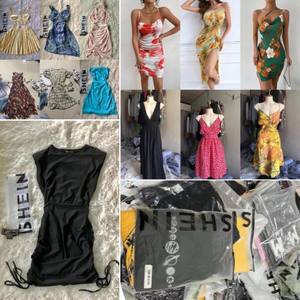 Falda de expansión adelgazante de cintura alta para mujer, nuevo vestido de fiesta de gasa con cuello en V y lentejuelas - Product Image 4