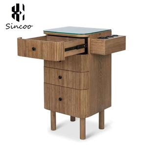 Custom Design Hair Salon Spa Storage Tool Popular Modern Design Wood <b>Trolley</b> Cart for Hairdressing for Beauty Salons - Product Image 5