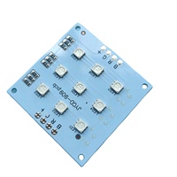 Panel de Luz LED Colorido, Panel LED, Chip LED, Fuente de Luz LED, Cuadrado de 55 mm x 55 mm, 9 LED, 12 V