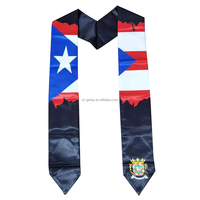 Ceinture de graduation personnalisée drapeau Haïti pays Nation drapeau écharpe en Satin remise des diplômes ceinture de sublimation étole écharpe d'honneur