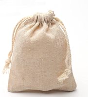 Wehd — pochette en coton et lin, Logo imprimé, personnalisé d'usine, sac pour cadeau écologique à cordon