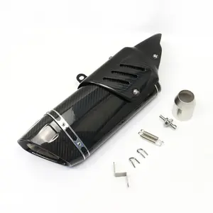 New Style muffler motorcycle universal Racing Carbon Fiber Exhaust Muffler Silencer Pipe For Street Scooter 2 Stroke