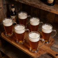 Verres à bière modernes personnalisés en verre sodocalcique réutilisable, marque Xipan, modèle JLP12, cadeaux de fête, mugs à bière avec poignée