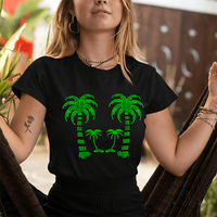 Transfert de strass thermocollant personnalisé motif cocotier pour T-shirts