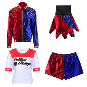 Disfraces de Cosplay de X Suicide Squad, Traje de Harley Quinn con Tirantes y Estampado, Disfraces de Anime - Product Image 1