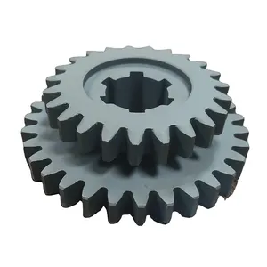 Custom Big Efficient High Quality Carbon Steel Spur Drive Auto Double Gear Wheel