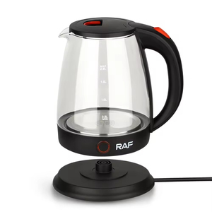 Bouilloire électrique sans fil thermostatique 360° en verre, avec anneau lumineux bleu, intérieur sans BPA, en matériaux sains de qualité - Product Image 5