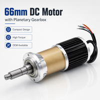 Motor DC Planetary Gear Kustom 66mm 24V 48V Torsi Tinggi Kecepatan Rendah untuk Peralatan Otomasi Produsen OEM ODM