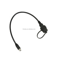 Carga rápida a prueba de agua 0,3 m Mini USB arriba abajo izquierda derecha ángulo de 90 grados macho a recto hembra Cable de datos de computadora
