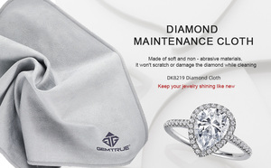 Chiffon de polissage diamant en cachemire de haute qualité 10 'X 10' chiffon de nettoyage des pierres pour bijoux fins pierres précieuses diamant Salvet DK8219 - Product Image 6