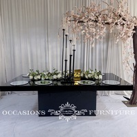 Schwarze Rechteckige Acryl-Esstische für Hochzeiten