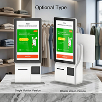 Estaciones Interactivas con Pantalla Táctil Capacitiva, Kiosco Autoservicio Todo en Uno para Restaurantes con CPU Intel I5 y Sistema Operativo Windows/Android