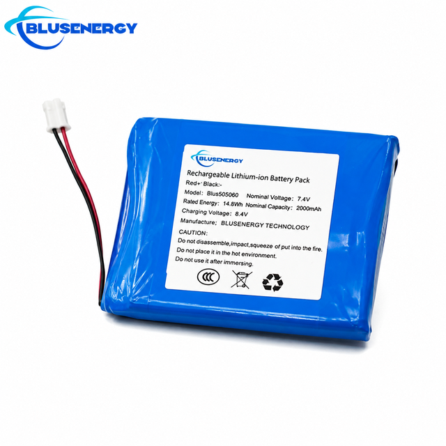 Custom 505060 2000mah 7.4v Lithium Polymer Battery Lithium Ion Cells Rechargeable Batteries Lipo Batteries