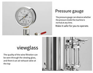 Filtre à vin et à liqueur commercial de haute qualité avec moteur 220V 750W Capacité de 1500-3000 kg/h pour usage domestique - Product Image 6