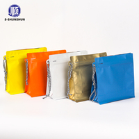 Chewing-gum en plastique refermable de qualité supérieure, personnalisé, à fond plat scellé sur huit côtés, résistant à l'humidité, écologique, de qualité alimentaire