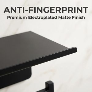 Portarotolo per Carta Igienica Personalizzato in Acciaio Inox SUS304, Accessorio <span class=keywords><strong>da</strong></span> Bagno a Parete con Mensola <span class=keywords><strong>Porta</strong></span> Telefono - Product Image 6