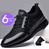Scarpe Eleganti da Ufficio per Uomo, Tomaia in PU, Mocassini Gommino Slip-On, Nuovo Design, Scarpe Casual con Rialzo per Aumentare l'Altezza