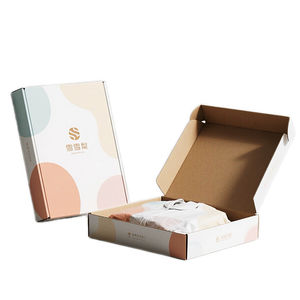 מותרות מחדש של מתנה גלי תיבת מתנה לוגו מותאם אישית סויה מודפס חולצת טריקו תיבת מט למינציה משי הדפסה - Product Image 2