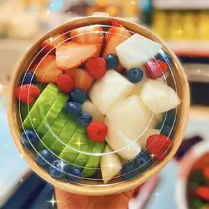 Supermarket Party Catering Disposable Paper Freshness Fruit Salad Fitness Meal Vegetable Strawberry Jujube Berries Dessert Bowls