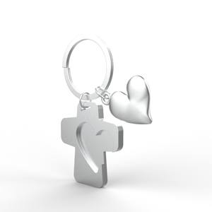 Anillo con forma de corazón cruzado de aleación de Zinc reutilizable, llaveros para decoración de boda, regalo, último diseño - Product Image 2