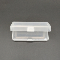 Boîte de rangement transparente en plastique PP recyclable pour arts et artisanat avec couvercle à charnière, étanche, rectangulaire, pour petites pièces et articles divers