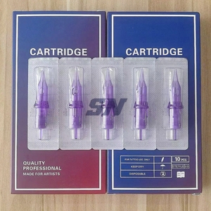 Máquina de Tatuaje Rotativa Morada con Agujas de Cartucho PMU RL RS RM M1 para Maquillaje Permanente Profesional - Product Image 2