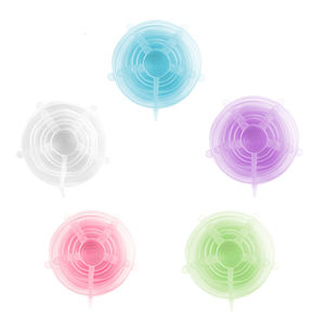 6 pièces couvercles alimentaires réutilisables aliments frais couvre couvercles extensibles en silicone - Product Image 6