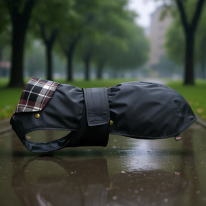 Impermeable para Perros Capa Paris Talla S 33 cm Negro Ropa Impermeable para Mascotas - Product Image 3