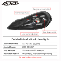 Faros Delanteros LED Estilo Matrix PDLS 2023 de Fácil Instalación Profesional para Porsche Cayenne 957 2007-2010, Kit de Luces Delanteras