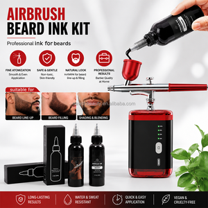 Tinte Natural para Cabello con Aerógrafo, Tinta Impermeable para Relleno de Barba, Pintura Corporal, Arte de Tatuaje, Tinte para Barba y Línea del Cabello para Barberos, Tinta para Aerógrafo para Zapatillas - Product Image 4