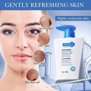 Mousse lissante Marque privée Céramide <span class=keywords><strong>Acide</strong></span> <span class=keywords><strong>salicylique</strong></span> Nettoyant visage <span class=keywords><strong>Gel</strong></span> en gros Nettoyage en douceur - Product Image 5