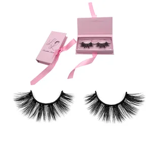 HL23-pestañas postizas de visón de imitación, 3d, etiqueta privada de lujo, natural, precio barato, suministros personalizados, proveedor de pestañas de visón falso - Product Image 1