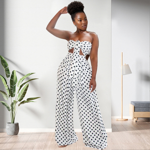 Ensemble 2 pièces pour femmes, haut et pantalon à imprimé léopard, design populaire, points ondulés, printemps - Product Image 3