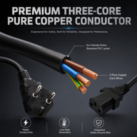 Cable de Alimentación Coreano con Certificación KC y Conector IEC C13, Cable de PVC Duradero para Computadoras y Electrodomésticos, Venta al Por Mayor OEM