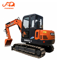 Mini-excavatrice sur chenilles d'occasion Doosan DH60-7 DH55 haute performance, d'origine coréenne, avec moteur et engrenages, à vendre