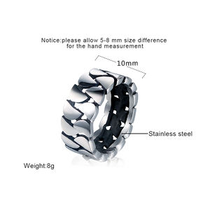 Bagues Vintage pour homme et femme, bijoux <span class=keywords><strong>en</strong></span> acier inoxydable, large bande, style cubain, haute qualité, <span class=keywords><strong>prix</strong></span> <span class=keywords><strong>d</strong></span>'usine, offre spéciale - Product Image 2