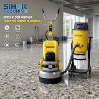 SIHOK Polisseuse de sol époxy robuste 580 mm 7,5 kW 10 CV à 3 têtes, meuleuse à béton et terrazzo, utilisation humide et sèche, 220 V 380 V CE, vente en gros