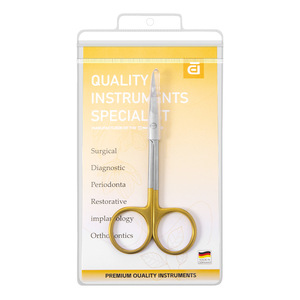 Tijeras de gasa de acero inoxidable de 10.5 cm con hoja recta para uso médico en vendajes, apósitos y gomas ortopédicas - Product Image 2