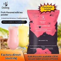 Poudre de thé au lait aux fruits OEM Dunhuang 1kg, poudre de yaourt épaisse pour gâteau aux amandes, poudre de fruits, perles de thé au lait, matières premières pour grossistes de magasins de thé au lait