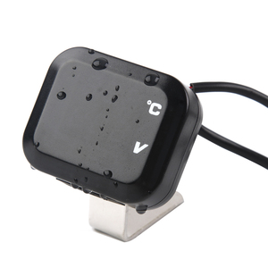 USB מטען + מים טמפרטורה + מד מתח דיגיטלי מדחום LED טמפ מד עמיד למים אוניברסלי אופנוע - Product Image 5